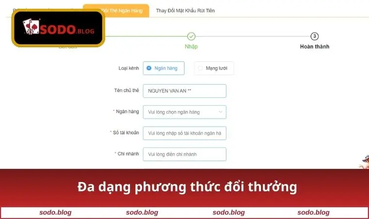 Đa dạng phương thức đổi thưởng