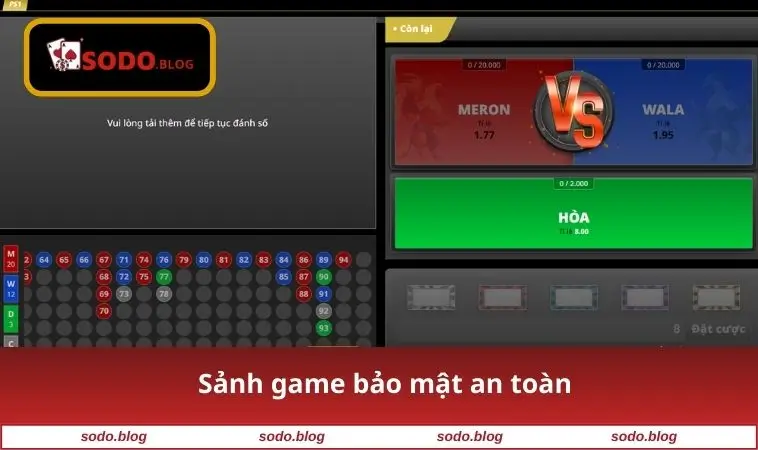 Sảnh game bảo mật an toàn