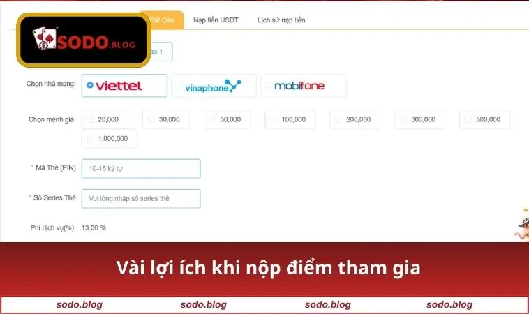 Vài lợi ích khi nộp điểm tham gia