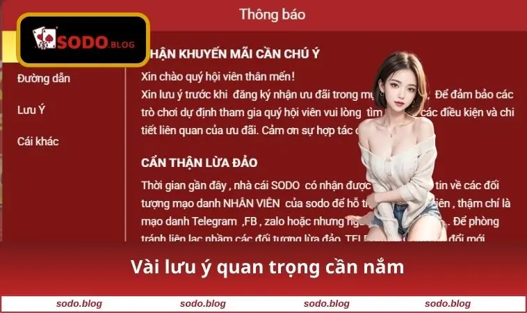 Vài lưu ý quan trọng cần nắm